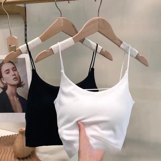 买一送一纯色性感加大短款吊带背心女固定杯垫百搭上衣打底少女美背内衣 商品图2