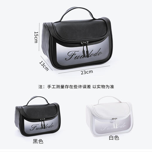 【五一出行！补妆不在难】ins风简约防水化妆包便携女出差旅行化妆品收纳包tpu透明手提包大容量。ry 商品图1