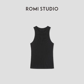 ROMI STUDIO“基础灵魂”极简舒适罗纹高弹针织吊带背心RW24WSH1357