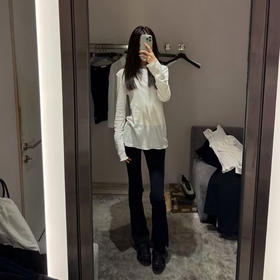 ROMI STUDIO“休闲随性”极简风春夏轻薄全棉圆领长袖T恤RWBWSH1605