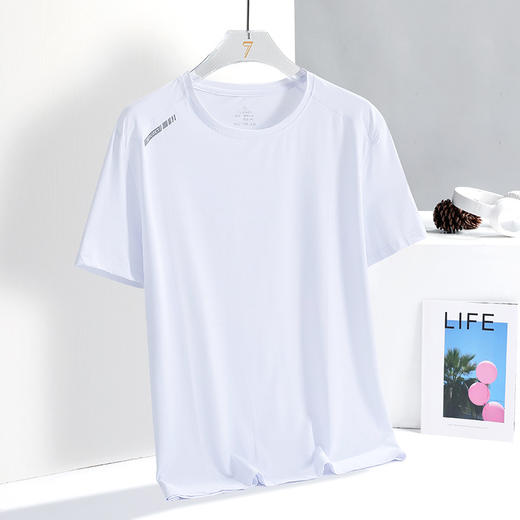 买一送一夏季新款印花冰丝t恤男情侣T恤运动休闲跑步健身透气短袖男士户外速干衣T恤女 商品图4