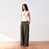 NUTH亚麻宽松阔腿休闲裤女 浅亚麻色/白色/绿色 商品缩略图4