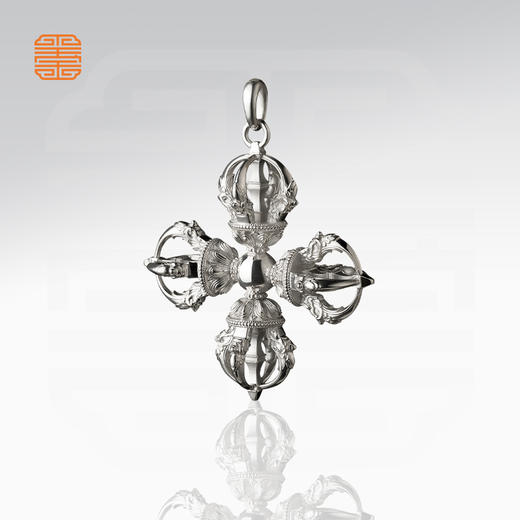 玺匠金铺《足银古法十字金刚杵》足银999 吊坠挂坠礼物 商品图2