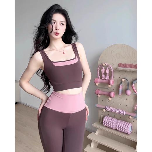 跃牌【洛水之神系列】甜辣少女运动防震聚拢瑜伽背心固定撞色内衣瑜伽服一体背心式文胸776 商品图2