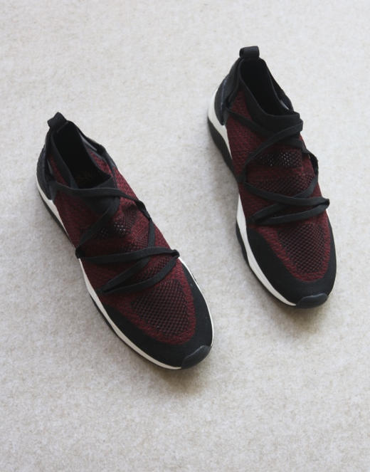 简单粗暴 哈！女段 ASH 微镂空的弹力针织飞线 低帮 一脚蹬 袜子鞋 商品图0