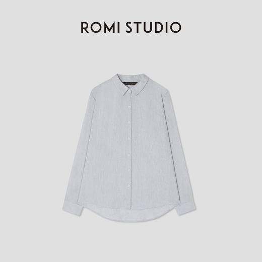 ROMI STUDIO“随性自然”100%色织亚麻天然肌理翻领衬衣 RWCSSY2211 商品图0