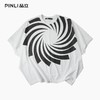 PINLI品立2025夏季新款潮牌手工印花短袖T恤男士小众宽松休闲上衣B252111029 商品缩略图5