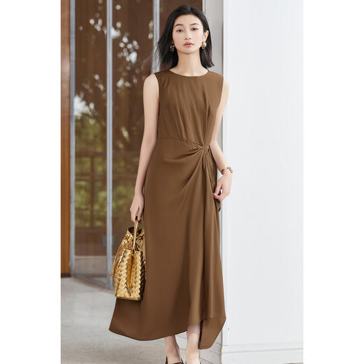 剩S/L 米思阳2025夏季新款咖啡色连衣裙5M25BL1472 商品图3