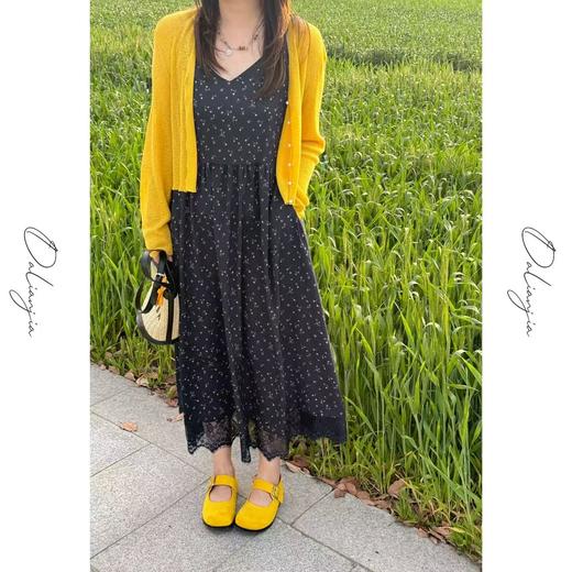 2025新品  佳佳同款【蔚蓝风铃】小碎花蕾丝吊带长裙薄款舒适大码宽松印花无袖 商品图1