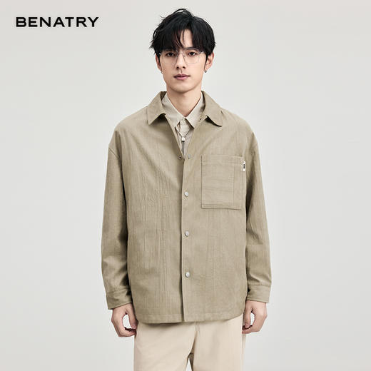 贝纳川麂皮绒翻领茄克ECF100007 商品图3