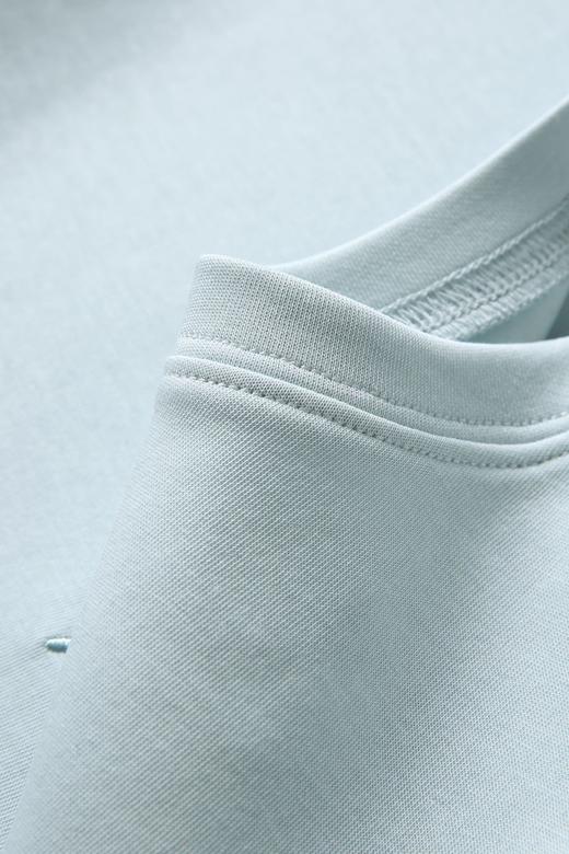 重工质感空气层万针蝴蝶镂空蕾丝袖T恤 商品图10