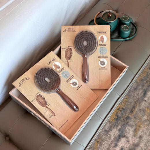 【镂空猪美梳，按摩梳~】韩国yao家用按摩蓬松便携造型顺发镂空猪鬃梳子 美发梳按摩梳养护-QQ 商品图0