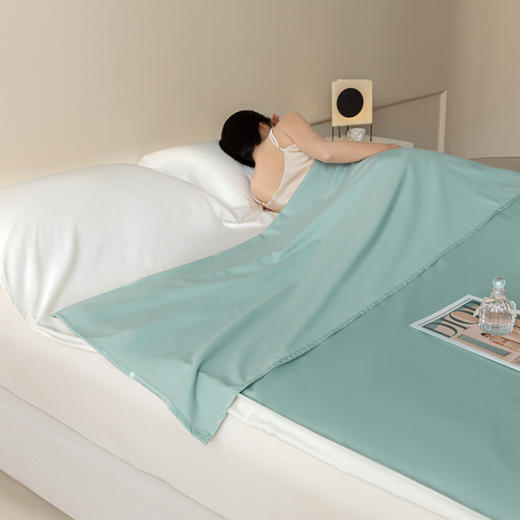 【水洗凉感丝旅行睡袋】酒店隔脏 夏季冰丝床单双人被套 旅游便携一体 国庆出行 商品图9