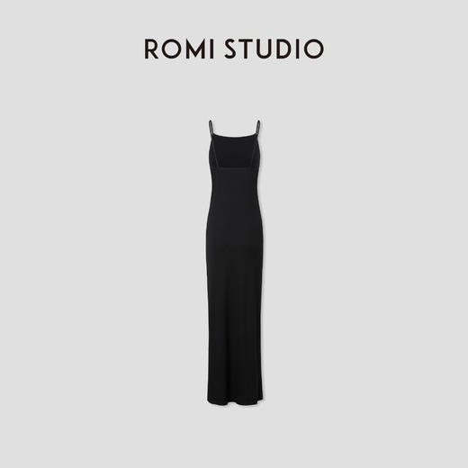 ROMI STUDIO“简约优雅”极简一字领弹力修身吊带连衣裙 RWCSLD2369 商品图3