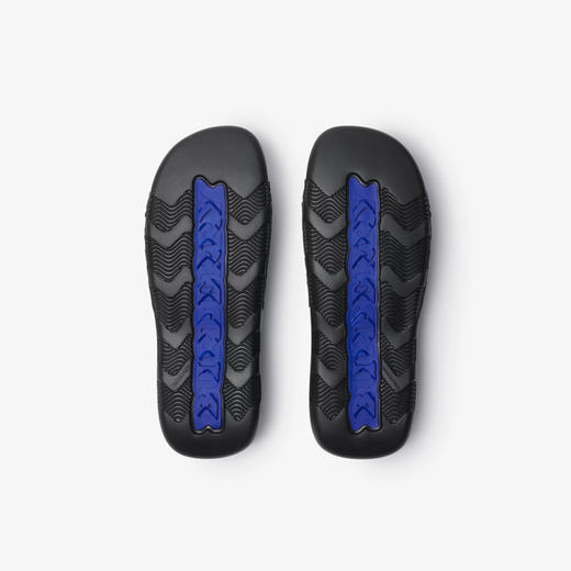 BURBERRY 巴宝莉 男士B盾造型压纹格纹潜水拖鞋 黑色 8104718 A1189 商品图2