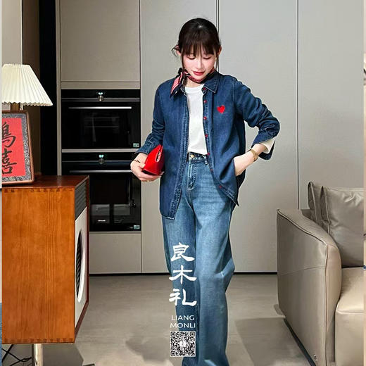良木礼爱心牛仔外套（25680 商品图1
