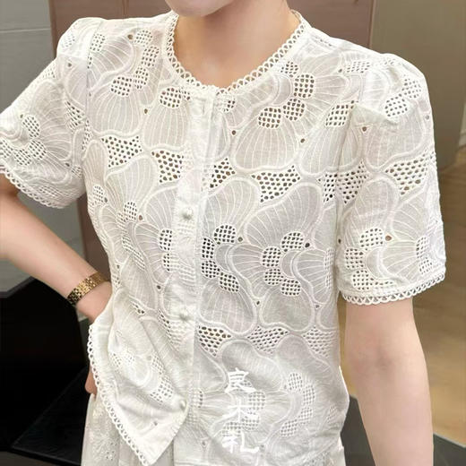 良木礼镂空开衫T恤(66569) 商品图0