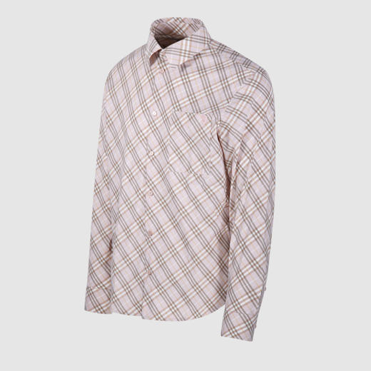 BURBERRY 巴宝莉 男士B字盾形刺绣宽松格纹棉质长袖衬衫 格子 8104476 C2143 商品图1