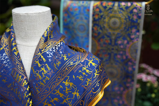 战国采桑宴乐图三角巾 商品图3