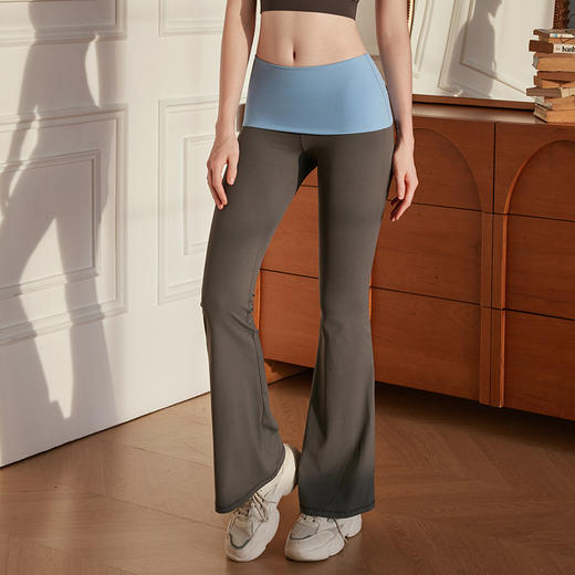 跃牌【洛水之神系列】甜辣风瑜伽喇叭裤高腰运动微喇修身提臀健身服女775 商品图2