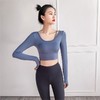 跃牌【洛水之神系列】瑜伽服长袖女带胸垫秋冬健身服时尚运动上衣瑜伽跑步t恤206 商品缩略图0