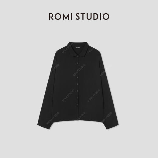 ROMI STUDIO“去繁就简”斜纹棉砂洗软糯宽松小翻领衬衣RW24LSY0791/RWCSSY2597【发货时效25天】 商品图1