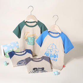 【79元3条】100%婴幼儿A类 精梳棉【纯棉儿童卡通短袖】24款花色任选 3件加入购物车下单！