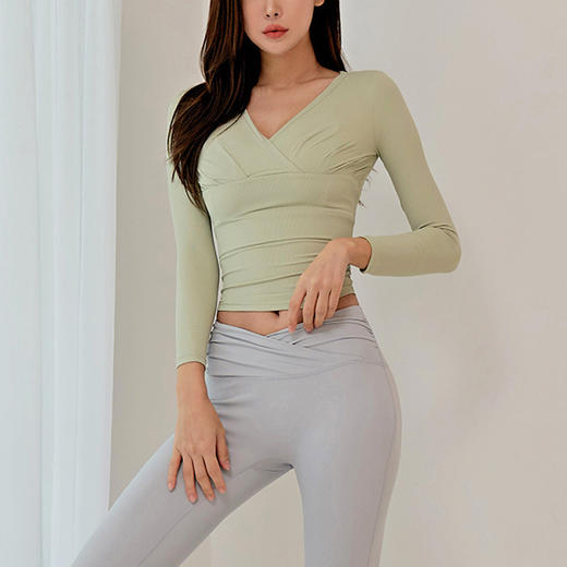 跃牌【洛水之神系列】新款瑜伽健身服休闲气质跑步长袖速干衣性感紧身上衣202 商品图2