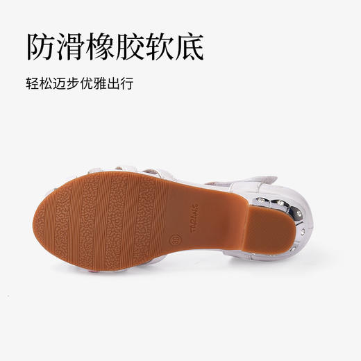 泰兰尼斯夏季中大童时尚公主风凉鞋儿童时尚水晶鞋T07D1B0624 商品图2