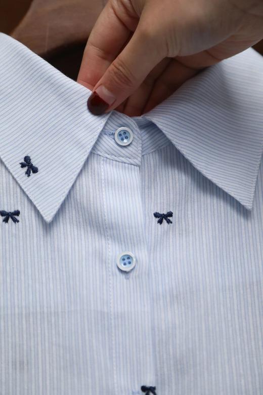 LPIUTY品牌直发！蝴蝶结刺绣条纹衬衫 C1225021 商品图7