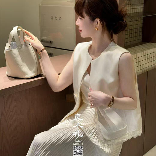 【现货】良木礼精致蕾丝边马甲（2810） 商品图2