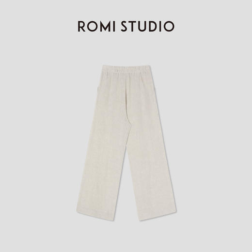 ROMI STUDIO“舒适至上”100%雨露麻后松紧腰宽松休闲裤 RWCSXY2135 商品图2
