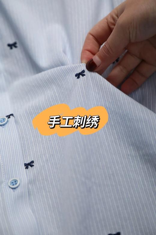 LPIUTY品牌直发！蝴蝶结刺绣条纹衬衫 C1225021 商品图8