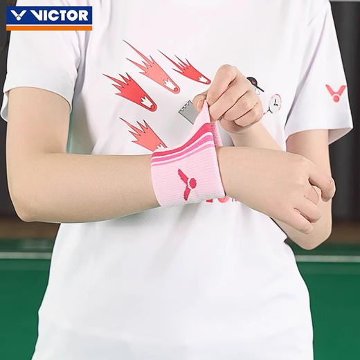 VICTOR威克多羽毛球护腕通用款透气擦汗弹力运动手腕护具单只装 SP134 商品图2