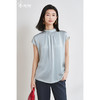 米思阳2025夏季新款通勤风优雅醋酸小衫半袖直筒光泽感衬衫上衣女1895 商品缩略图0