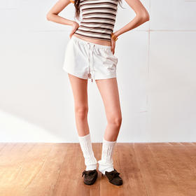 NUTH尼龙抽绳休闲短裤女撞色线透气运动感短裤