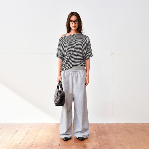 NUTH轻薄夏季可束脚卫裤松紧腰直筒阔腿休闲裤女 商品图1