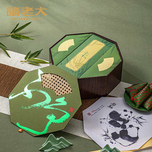 诸老大 知竹常乐枕头粽礼盒（8粽+茶酥+香包+竹节杯） - 1360g【端午】SKT 商品图3