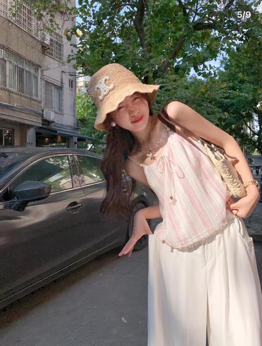 CELINE赛琳字母Logo简约舒适时尚渔夫帽新款凯旋门编织草帽（CO） 商品图8