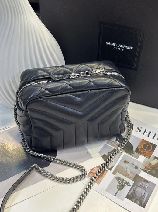YSL 黑银 牛皮 方胖子 商品图1