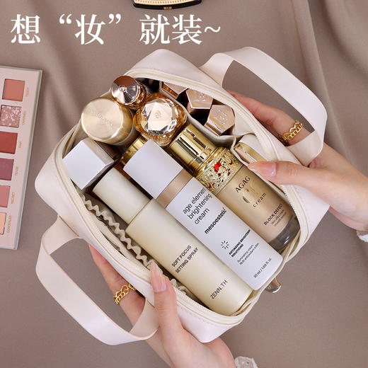 【美妆好物各得其所！想“妆”就装】新款精致贝影化妆包手提大容量旅行化妆品收纳包。ry 商品图2