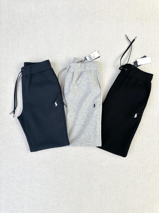 清仓秋冬款，三色！独家！25年 空气层拉夫劳伦小马刺绣双面针织慢跑裤束脚长裤  男女同款 商品图0