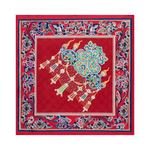 敦煌故事桑蚕丝春秋印花送礼中国风女丝巾 商品图5