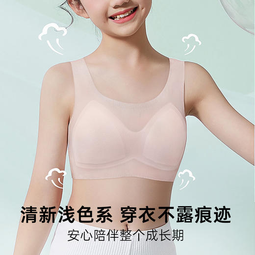 A5-【2件装】【7A抑菌】【一阶段6-12岁】春夏女童发育期儿童内衣少女文胸   花漾辰光 /桃心奶芙/甜蜜豆沙【青春系列】 商品图2
