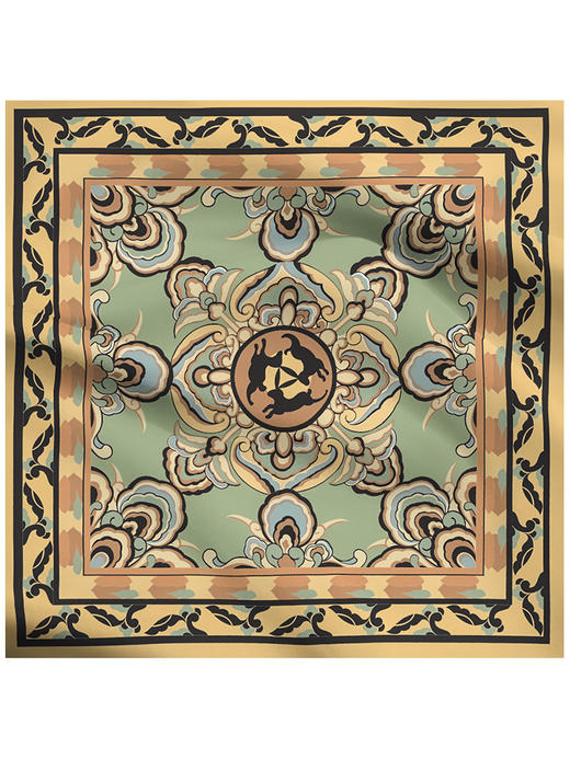 敦煌故事桑蚕丝印花送礼中国风女丝巾 商品图2