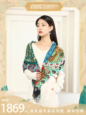 敦煌故事围巾女春季羊绒