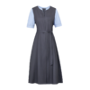 VICTORIA&VERA春季“层绪”灰蓝假两件中袖裙中长款极简气质西装面料连衣裙 商品缩略图6