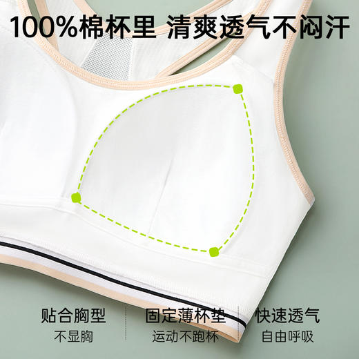 A5-【12-16岁网眼透气少女文胸】儿童内衣发育期防凸点女童背心   恒星乐园/春花初绽/海蓝乐园/爱梦花园/清丽少女【青春系列】 商品图4