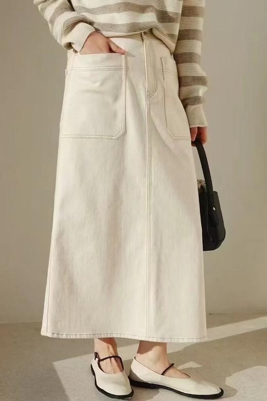 【高品质私服】【IC棉弹力牛仔长款半身裙】纯粹之美，简约至上，不挑身材G1283-CC【无标出货 介意慎拍】 商品图2