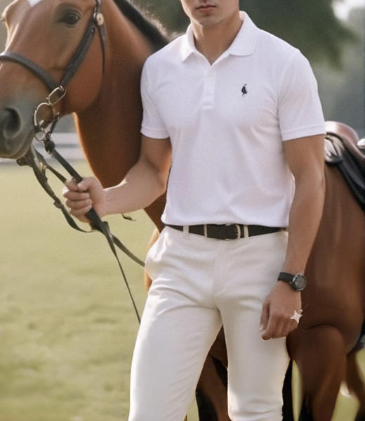 331-2渠道货 小马刺绣 商务休闲 超软糯 珠地棉 男士翻领polo短袖 老朱穿L 商品图11